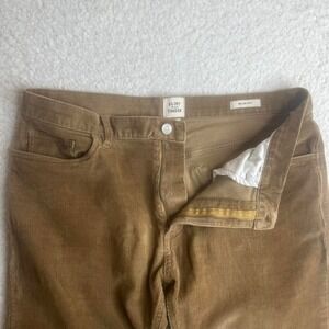 Flint and Tinder men's tan corduroy slim fit corduroy chino pants straight 34